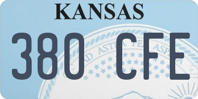 KS license plate 380CFE