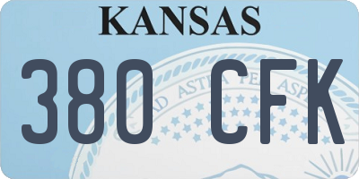 KS license plate 380CFK