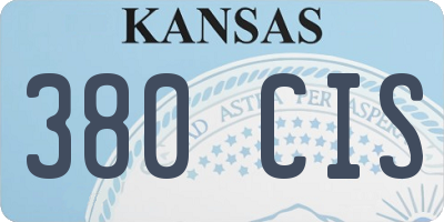 KS license plate 380CIS