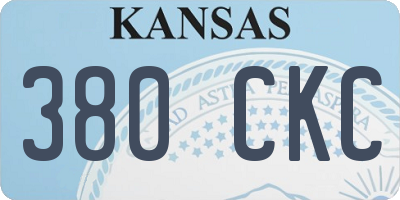 KS license plate 380CKC