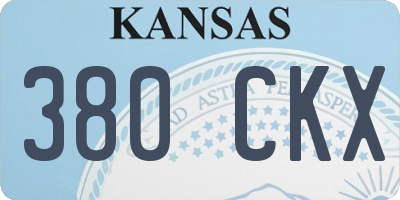 KS license plate 380CKX