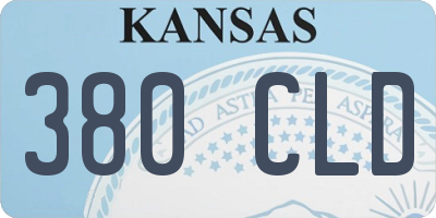 KS license plate 380CLD