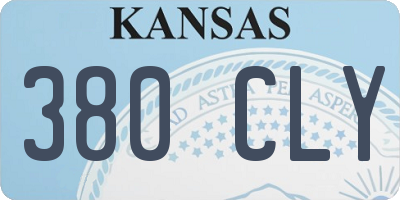 KS license plate 380CLY