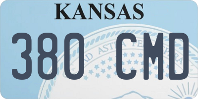 KS license plate 380CMD
