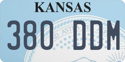 KS license plate 380DDM