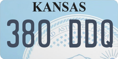 KS license plate 380DDQ