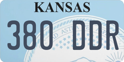 KS license plate 380DDR