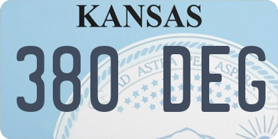 KS license plate 380DEG
