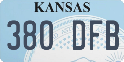 KS license plate 380DFB
