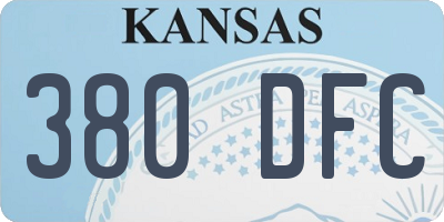KS license plate 380DFC