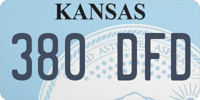 KS license plate 380DFD