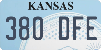 KS license plate 380DFE