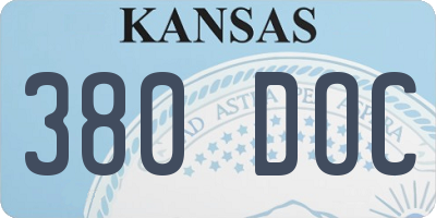 KS license plate 380DOC
