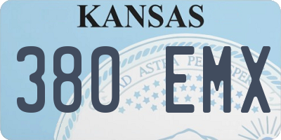 KS license plate 380EMX