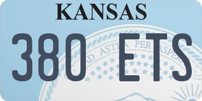 KS license plate 380ETS