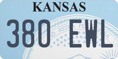 KS license plate 380EWL