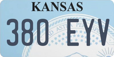 KS license plate 380EYV