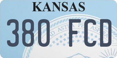 KS license plate 380FCD
