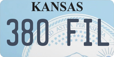KS license plate 380FIL