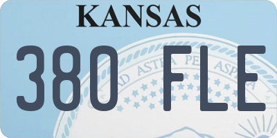 KS license plate 380FLE