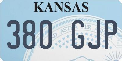 KS license plate 380GJP
