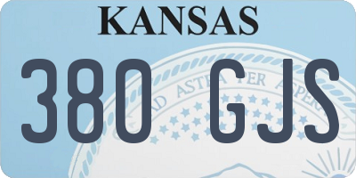 KS license plate 380GJS