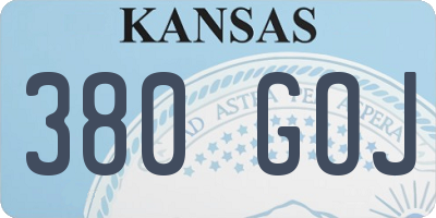 KS license plate 380GOJ