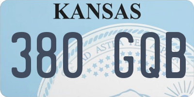 KS license plate 380GQB