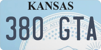 KS license plate 380GTA