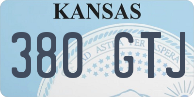 KS license plate 380GTJ