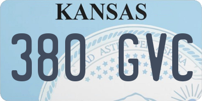 KS license plate 380GVC