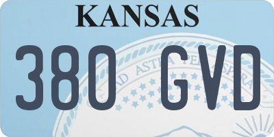 KS license plate 380GVD