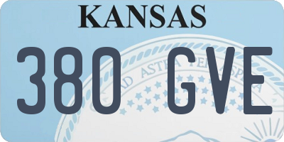KS license plate 380GVE