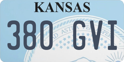 KS license plate 380GVI