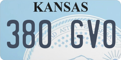 KS license plate 380GVO