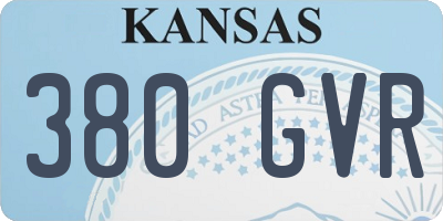 KS license plate 380GVR