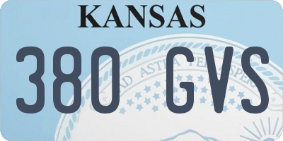 KS license plate 380GVS