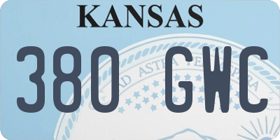 KS license plate 380GWC