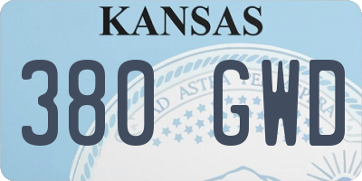KS license plate 380GWD