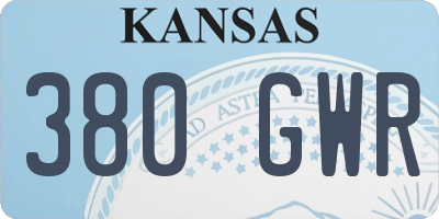 KS license plate 380GWR