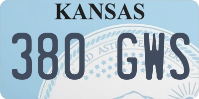 KS license plate 380GWS