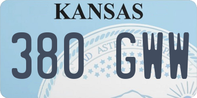 KS license plate 380GWW