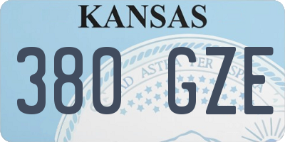 KS license plate 380GZE