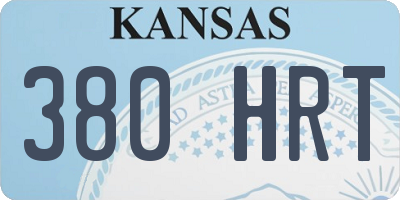 KS license plate 380HRT