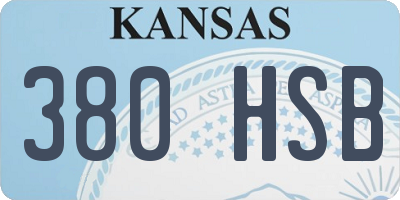 KS license plate 380HSB