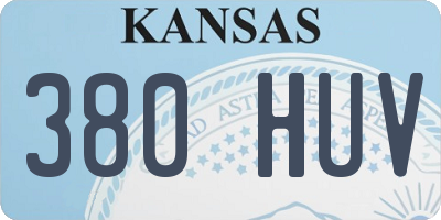 KS license plate 380HUV
