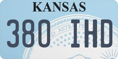 KS license plate 380IHD