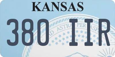 KS license plate 380IIR