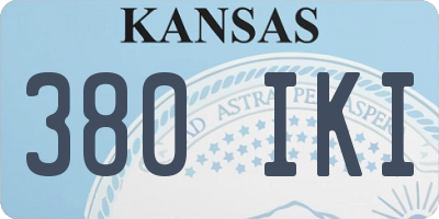 KS license plate 380IKI
