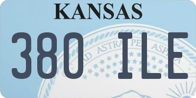 KS license plate 380ILE